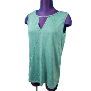 NWT Poetsky Aqua Keyhole Sleeveless Top Size‎ Large Women's